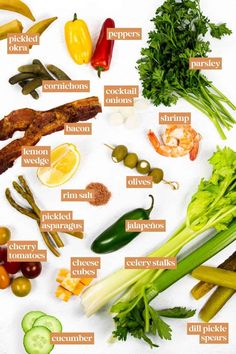 an array of different types of vegetables and their names