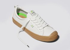 CARIUMA: Women's Low Top Off-White Gum Sole Sneakers | OCA Low Sole Sneakers, White Sneaker, Low Top, Womens Sneakers, Off White