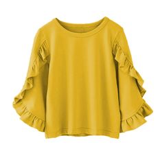 PRICES MAY VARY. Material:95%cotton +5%spandex Suit for 2~9 years kids Features: Ruffles Flare Long Sleeve Design, Solid color, O-Neck, Loose tunic tops, Sweet and fashion style,soft, breathable and slightly stretchable for a comfortable fit This Blouse is designed for little princess's body shape,showing the unique charm of body.A nice gift for lovely girls! Occasion: Girls Tee Shirts great for daily wear, school, going out, sport, party, work, vocation,casual wear etc. This girls long sleeve t Bat T Shirt, Autumn Princess, Spandex Suit, Loose Tunic, Flare Long Sleeve, Princess Girl, Girls Blouse, Plaid Blouse, Spring Tops