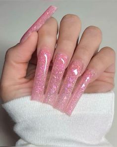 Acrylic Nails Almond Shape, Vegas Nails, Nyc Nails, Business Nails, Pink Glitter Nails, Almond Acrylic Nails