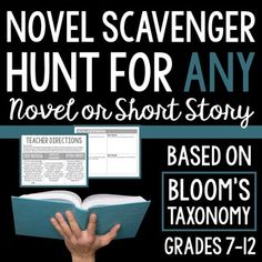 the novel scavenger hunt for any novel or short story based on bloom's taxonomy