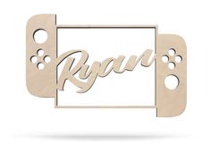 the word ryan is cut out from wood