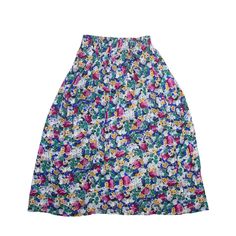 Item is in good used condition. >Size: XXS >Waist: 22" >Length: 29" Fitted Blue Skirt In 90s Style, Fitted Blue Skirt With 90s Style, Blue Fitted Skirt 90s Style, 90s Style Fitted Blue Skirt, Blue 90s Style Skirt For Summer, 90s Style Blue Summer Skirt, 90s Floral, Straight Skirt, Skirt