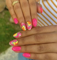 Cowboy Nails, Western Nails, Cute Short Nails, Retro Nails, Cute Gel Nails, Bright Nails, Manicure Y Pedicure