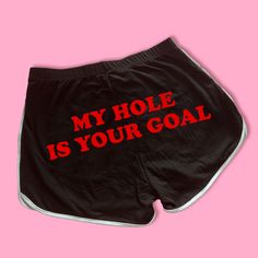 My Hole Is Your Goal Dolphin Shorts | Custom Dolphin Shorts | Y2K Shorts | Cute Shorts | Funny Shorts | Y2K Shorts | Lounge Shorts | Comfy Shorts to Lounge in! Actual item may be lighter/darker than pictured. M A T E R I A L S - 95% Cotton / 5% Spandex - Available In Sizes S-L S I Z I N G - Size chart is available on our listing photos. S H I P P I N G  &  P R O D U C T I O N  T I M E - Production Time is 2-3 Business Days. (May be delayed during the Holiday Season) - Shipping Time is 2-5 Busine Cringe Quotes, Effeminate Men, Funny Dolphin, Pole Dance Wear, Shorts Comfy, Funny Shorts, Shorts Y2k, Dolphin Shorts, Y2k Shorts