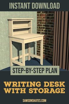 the step by step guide to writing desk with storage