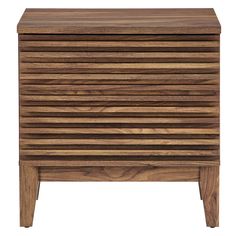 the side table is made out of wood and has two drawers on each side, one with