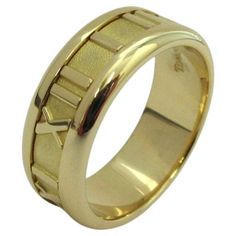 TIFFANY & CO. Atlas 18K Yellow Gold Numeric Ring 6.5 Metal: 18K Yellow Gold Size: 6.5 Band Width: 7mm Weight: 7.90 grams Hallmark: TIFFANY&CO.©1995 750 ITALY Condition: Excellent condition, like new Limited edition, no longer available for sale in Tiffany stores Authenticity guaranteed Tiffany And Co, Ring Band, Tiffany & Co., Band Rings, Jewelry Rings, Limited Edition, Yellow Gold, Size 6, Band