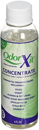 the bottle of odoux - xt concentrate is shown in this image, and it