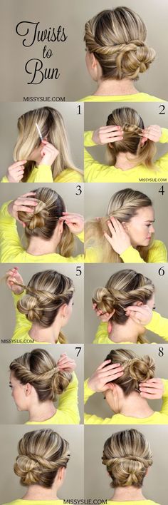 Twists to Bun Messy Braid, Easy Work Hairstyles, Hair Messy, Braids For Medium Length Hair, Wedding Hairstyles Medium Length, Easy Hairstyles Quick, Super Hair, Hair Tutorials Easy