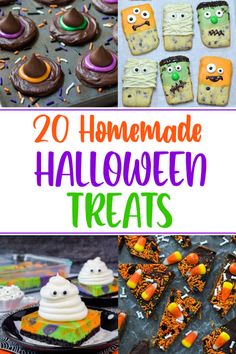 homemade halloween treats with the title overlay