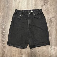 The Shorts Have No Flaws. There Basically Brand New. Vintage Black Bottoms With Relaxed Fit, Vintage Black Relaxed Fit Bottoms, Black Vintage Bottoms With Relaxed Fit, Vintage Black Short Bottoms, Vintage Black Short Length Bottoms, Black Jean Shorts With Pockets, Classic Black Shorts With Belt Loops, Levi's Black Bottoms For Streetwear, Levi's Black Streetwear Bottoms