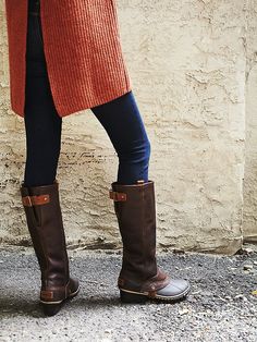 Slimpack Riding Tall Boot | Western-inspired riding boots with stacked heels and rubber-wrapped soles. Full-grain leather uppers with suede accents. Sorel Slimpack Riding Boot, Fall Boots Tall, Sorel Slimpack, Fall Footwear, Boots Tall, Fall Boots, Twinkle Toes, Effortless Outfit, Sorel Boots