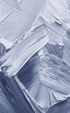 an abstract painting with blue and white colors