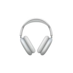 an image of white headphones on a white background with space for your own text