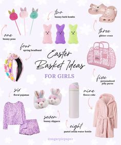 Looking for easter basket ideas for kids no candy?  Check out these cute easter basket ideas for girls 8-10!  Shop these exact easter basket gift ideas for kids here, your daughters will love these girls easter basket gifts! Girly Easter Basket Ideas, Easter Basket For 9 Year Girl, Easter Basket For 6 Year Girl, Easter Baskets For Girls Age 7, Easter Basket Ideas 9 Year Girl, Candy Free Easter Basket, Easter Basket Ideas For Kids 8-10, Easter Baskets For Kids 8-10