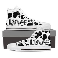 Shipping from the US. Easy 30 day return policy, 100% cotton, Double-needle neck, sleeves and hem; Roomy Unisex Fit. Painted Canvas Shoes, High Top Shoe, Cow Skin, Wedges Style, High Heel Wedges, Cow Pattern, Painted Canvas, Womens Shoes High Heels, Trendy Sneakers