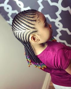 braid cornrow braided ghana hairstyle hairstyleblog ankarastyl Kids Cornrow Hairstyles, Toddler Braided Hairstyles, Kid Braid Styles, Braided Ponytail Hairstyles, Girls Hairstyles Braids, Girls Braids