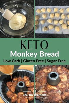 keto monkey bread recipe with low carb and gluten free sugar free