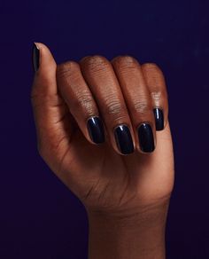 Nail Envy® All Night Strong Nail Strengthener | OPI Kiara Sky Gel Polish, Opi Nail Envy, Pearl Nail, Navy Nails, Navy Blue Nails, Band Nails, Building Strength, Glitter Gel Polish, Vibrant Nails