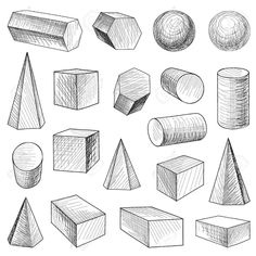 various shapes and sizes of pencil on paper