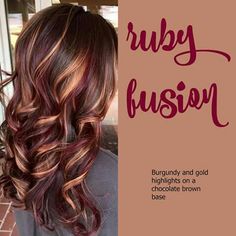 Hair Burgundy, Burgundy Highlights, Highlights Ideas, Caramel Highlights, Summer Hair Color For Brunettes, Brown Highlights, Penteado Cabelo Curto