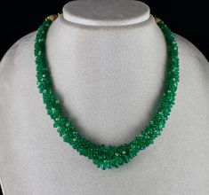 PRODUCT DETAILS NATURAL ZAMBIAN EMERALD AND DIAMOND BRIOLETTE NECKLACE TOTAL GROSS WEIGHT IS 306.70 CARATS SPECIALLY BRIOLETTE BEADS DESIGNED WITH DIAMOND TEARDROPS ZAMBIAN EMERALD BRIOLETTE - 193 CARATS FANCY COLOUR DIAMOND BRIOLETTE - 140 PCS / 23 CARATS EMERALD OVAL CABOCHON - 9 PCS / 15.76 CARATS OLD CUT MUTUAL DIAMOND - 6 PCS / 1.66 CARATS DOUBLE CUT DIAMOND - 1.93 CARATS 18K YELLOW GOLD - 14.01 GRAM UNHEATED UNTREATED NO RESIN  CERTIFIED BY GSI LAB  SIZES OF THE EMERALD DROPS IS FROM 7 MM TO 3 MM  SIZES OF THE DIAMOND DROPS IS FROM 4 MM TO 2 MM  NECK LENGTH OF THE NECKLACE IS 19 INCHES  BEST RARE UNIQUE DESIGN  ATTACHED TO EMERALD CABOCHON OLD CUT MUTUAL DIAMOND CLASP IN 18K GOLD NOTE - #You will receive the same product you see in picture. #DEAR BUYERS PLEASE FEEL FREE TO ASK QUESTI Briolette Necklace, Jewelry Education, Zambian Emerald, Long Beaded Necklace, Necklace Online, Diamond Drops, Fancy Color Diamonds, Multi Strand Necklace, Natural Emerald