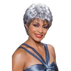 Alicia Beauty Foxy Silver Collections Wavy Short Style Wigs, Premium Synthetic Lightweight Comfort, Machine-Stitched Cap Wig, Secure & Fabulously Natural - DIANE Color: brown. Wispy Fringe, Silver Wigs, Vivica Fox Wigs, Wigs Short, African American Wigs, Wig Color, High Quality Wigs, Curly Hair Wig, Human Braiding Hair