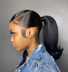 Styling Gel Ponytail Hairstyles, Gel Bolla For Black Women, Bald Braids, Packing Gel Hairstyle, Stylish Ponytail, Weave Ponytail Hairstyles, Black Ponytail Hairstyles