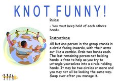 a poster with the words knott funny and an image of people in a circle