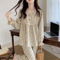 Korean Night Suit For Women, Silk Pyjama Aesthetic, Night Wears, Sleepwear Women Pajamas, Lace Sleepwear, Pyjamas Womens, Women Pajamas