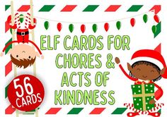 elf cards for chores and acts of kindness