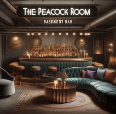 Art Deco Lounge Bar, Small Lounge Bar Ideas Business, Speakeasy Lounge Design, Basement Speakeasy Bar, Speakeasy Room Ideas Basement, Speakeasy At Home, Cocktail Lounge Room Ideas, Speakeasy Basement Ideas, Basement Speakeasy Ideas