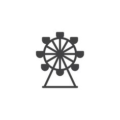 a ferris wheel icon on a white background