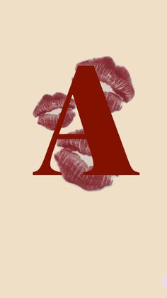 the letter a is made up of lipstick