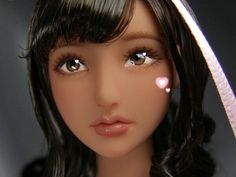 Bjd Dolls Brown Skin, Bjd Doll Makeup, Obitsu Dolls, Bjd Dolls Makeup, Doll Like Beauty, Doll Beauty, Cute Doll Makeup, Doll Aesthetic, Pink Aura