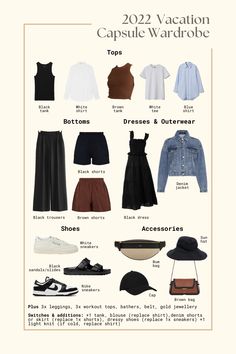 Shopping Fits, Travel Wardrobe Spring, Trendy Outfits For Women, Vacation Capsule Wardrobe, Vacation Capsule, Budget Hacks, Minimalist Wardrobe Capsule, Flight Outfit, Capsule Wardrobe Casual