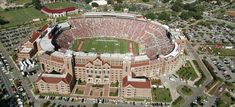 an aerial view of a football stadium