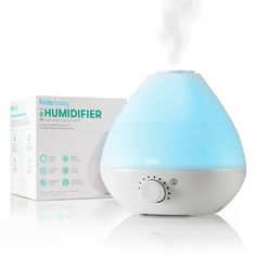 the humidifier is sitting next to its box