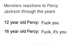 Percy Jackson Quotes Funny Book, Percy Jackson Headcannons, Mythological Monsters, Percy Jackson Comics, Greek Mythology Humor, Persassy Jackson, Peter Johnson, Percy Jackson Quotes