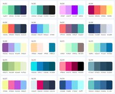 the color chart for different colors