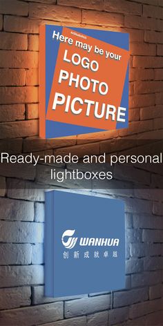 an advertisement is shown with the words, ready - made and personal lightboxes