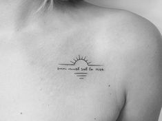 a black and white photo of a woman's chest with the words, sun must not be nice