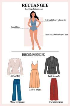 Outfit Idea For Rectangle Shape, How To Dress With A Rectangle Body Shape, Fall Outfits For Rectangle Body Shape, How To Style Your Body Type, Style Rectangle Body Shape, Best Clothes For Rectangle Body Shape, Short Rectangle Body Shape Outfits, Rectangle Body Shape Outfits Summer, Rectangle Body Shape Outfits What To Wear