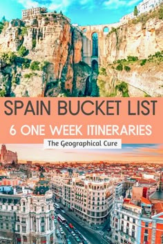 Spain in one Week: Six Different Itineraries Northern Spain Travel, Madrid Spain Travel, Spain Bucket List, Trip To Spain