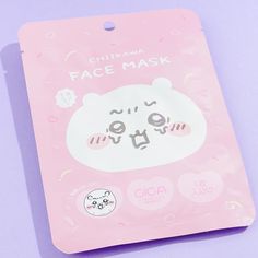 Add this cute face mask pack showcasing a crying Chiikawa to your beauty routine! It's made with moisturizing centella asiatica extract that helps hydrate your face. The mask itself also features a print of a tearful little Chiikawa! Total of 1 face mask inside the pack Mask Pack, Yami Kawaii, Cute Face Mask, Cute Face, Kawaii Shop, The Pack, Nail Accessories, Makeup Essentials, Beauty Routine