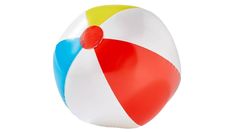 an inflatable beach ball is shown against a white background with clippings