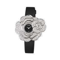 Jasmine Makeup, Chanel Flower, Timepiece Design, Flower Watch, Chanel Store, Satin Noir, Chanel Collection