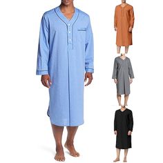 Season:Fall,Spring; Fabric:Polyester; Sleeve Length:Long Sleeve; Gender:Men's; Quantity:1 PCS; Nightwear Style:Loungewear,Pajamas,Nightgown,Sleepwear,Nightshirt; Style:Soft,Fashion,Comfort; Elasticity:Micro-elastic; Occasion:Bed,Home; Age Group:Adults; Function:Breathable; Pattern:Pure Color; Design:Basic; Neckline:V Wire; Listing Date:09/01/2022; Length:; Shoulder Width:; Bust:; Sleeve Length: Men's Sleepwear & Loungewear, Men's Nightgown, Men's Sleepwear, Cozy Pjs, Men Nightwear, Men's Pajamas, Men's Robes, Silk Nightgown, Mens Sleepwear