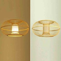 Bamboo Wicker Rattan Lampshade Pendant Light By Artisan Living-3 Lampshade Pendant Light, Rattan Lampshade, Dining Table Lamps, Bamboo Light, Rattan Lamp, Reclaimed Furniture, Bamboo Pendant Light, Primitive Style, Bamboo Basket